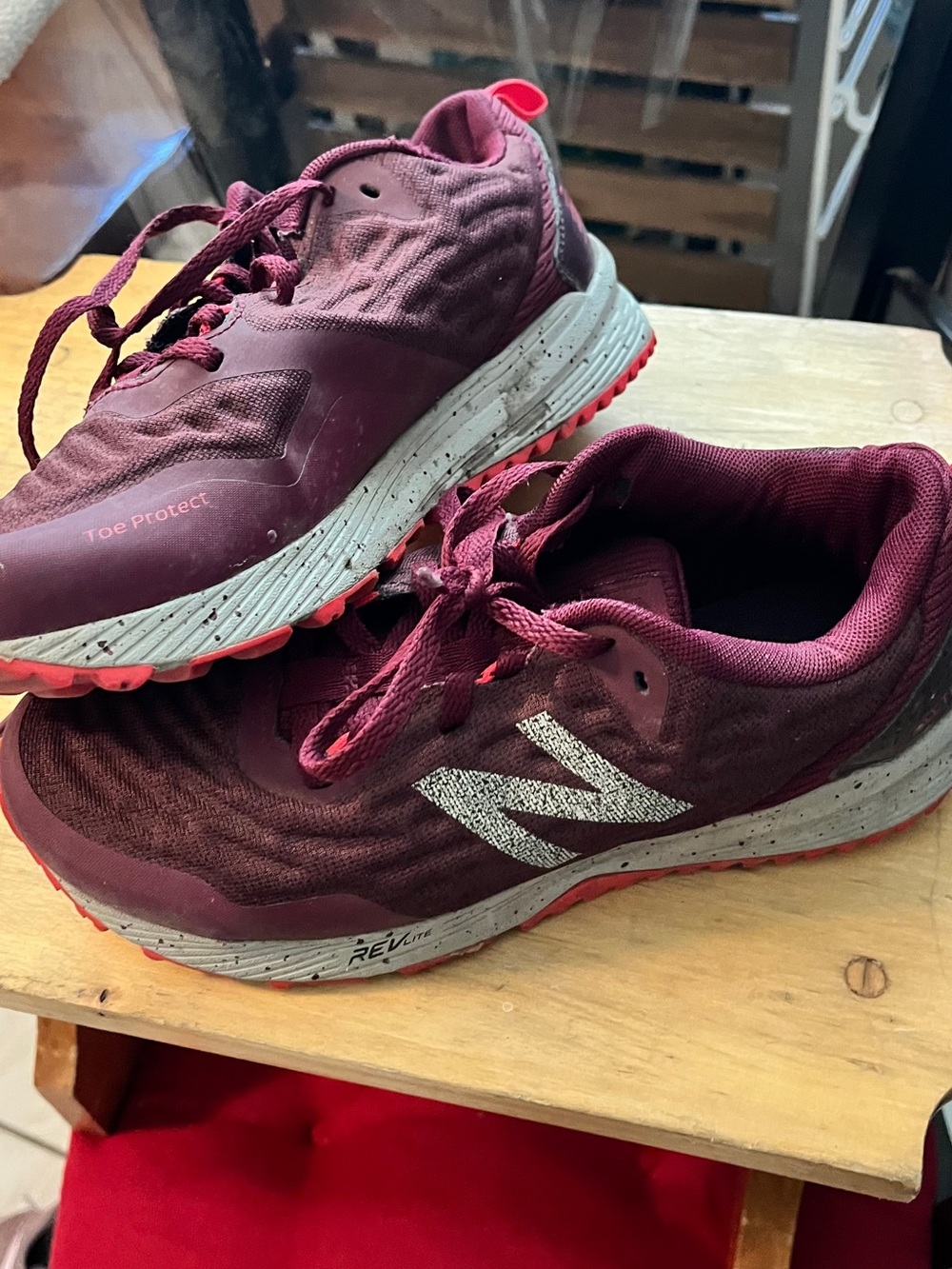 New Balance Maroon Lace-Up Sneaker